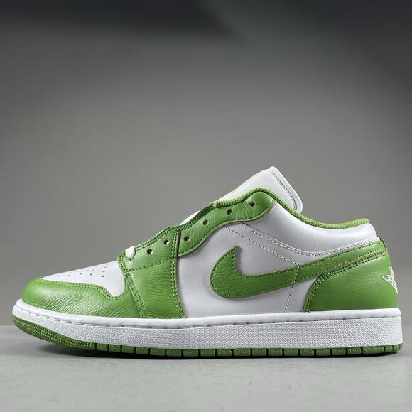 Air Jordan 1 Low SE Mens 11 White Chlorophyll Athletic Casual Sneaker HF4823-100